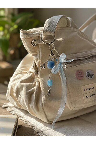 Gül İn Akademi AQUA CHARM | Doğal Taş El Yapımı Çanta Charmı