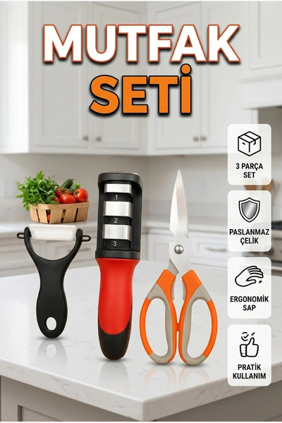 canrodi 3-Piece Multifunctional Kitchen Scissors Set – for Meat, Vegetables, ...