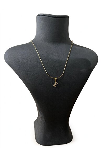 XP Xuping JEWELRY 43cm zincir E harf kolye suya dayanıklı kararmaz paslanmaz ...