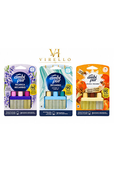 Ambi Pur Set 3x20 ml rezerve odorizant electric 3Volution, Lavandă, Aroma Cur...