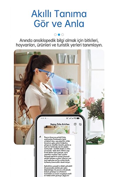 Serreha AIMB S2 Max Kameralı Akıllı Gözlük - Yapay Zeka Çeviri, Video Kayıt, Bluetooth Kulaklık ve Müzik