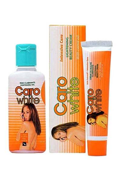 Caro White Intensive Whitening Cream and Cosmetic Oil Set - 2 Pieces