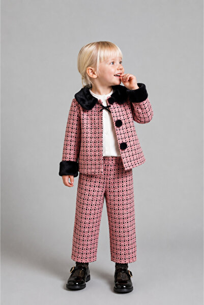 Elo Baby Girl Pink Pink Chanel Cotton 3-Piece Set