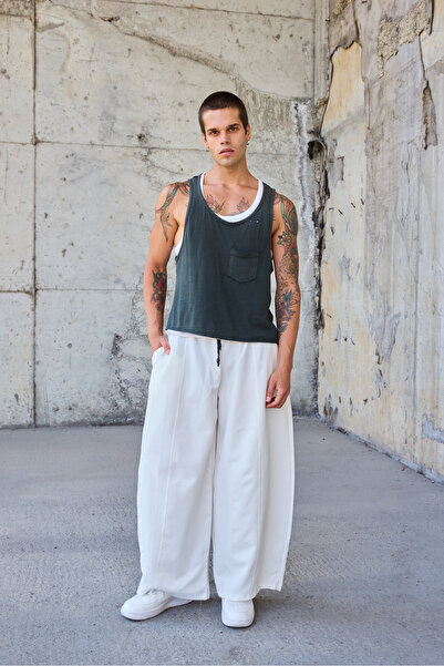 Superbluemexico Men's Loose Street Style Shalwar Trousers