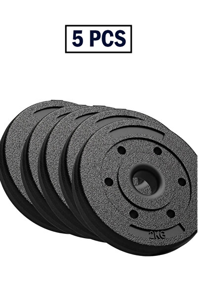 Fitness World 2kg Dumbbell Plate (5Pcs), Reinforced Plastic Weight Plate Idea...