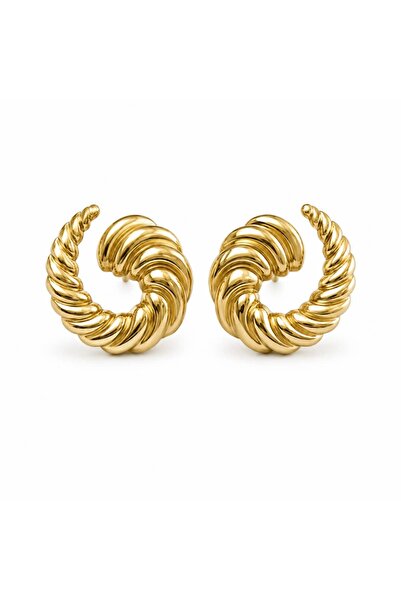 Burgu Spiral Küpe Altın