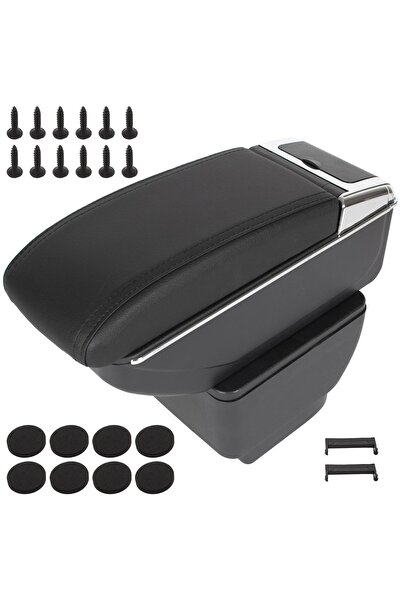M MODECAR Cotieră Mazda 2 2007-2014 cu compartiment de depozitare PIELE NEAGR...