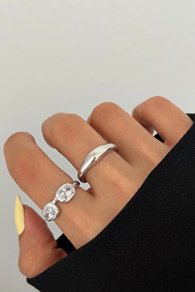 Lavian Accessories 2’li Fari Gold Yüzük Seti