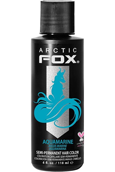 ARCTIC FOX صبغة شعر نباتية شبه دائمة بلون الأكوامارين سعة 4 أونصة سائلة، لم ت...
