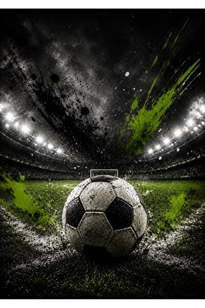 Vexart Atelier Futbol Topu Tablo Stadyum Temalı Spor Duvar Dekoru Çerçeveli Ç...