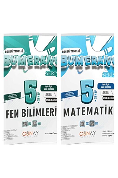 Günay Yayınları 5. Sınıf Matematik+fen Bilimleri Bumerang Etkinlikli Akıllı D...