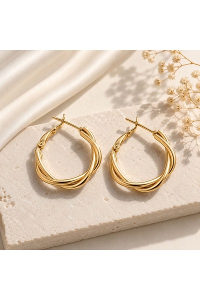 XUPING JEWELRY Hoop Twist Earrings