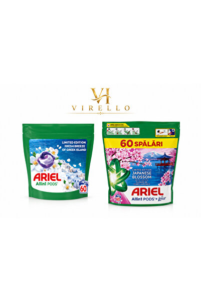Virello Комплект 2 броя Ariell All in 1 PODS, Свеж бриз и Японски цвят, по 60...