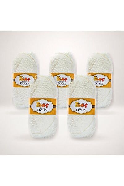 Tunç Super Dolly Booties Yarn 5-Pack 500 Gr - Cream 301