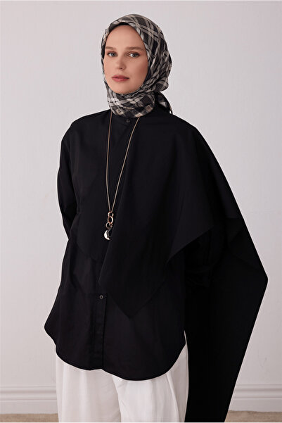 Belli Tivil Silk Scarf Black 4421 84 Geometric Pattern