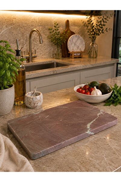 Zeybek Marble Marble Cutting Board Natural Stone |   Green & Powdered Veined ...