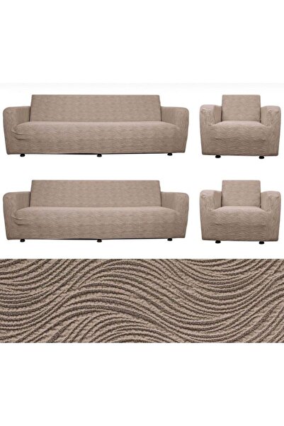 EJMEL Jacquard Fabric Stain-Resistant Washable Flexible Sofa Cover - 3311 Set...