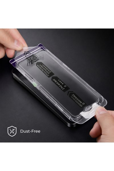 vıonex Folie Sticla pentru iPhone 17 Pro, INSTALARE AUTOMATA cu Kit InstantFit, Protectie Extinsa 9H, Ultra Clear Transparenta, 6.3 inch