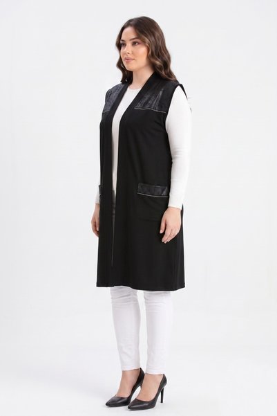 wearon tekstil Vestă de damă fără nasturi, cu buzunare, model 54050 BGL-ST05663