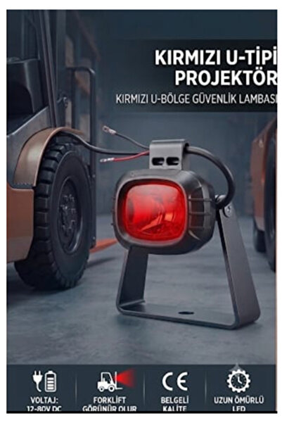 reyoto U Tipi Ayaklı Kırmızı Led Forklift Güvenlik Lambası 12v-80v - Redzone ...
