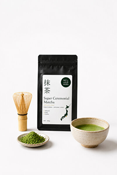 Mel and Mira Super Ceremonial Grade Matcha 50g | Single Origin Shizuoka Japon...