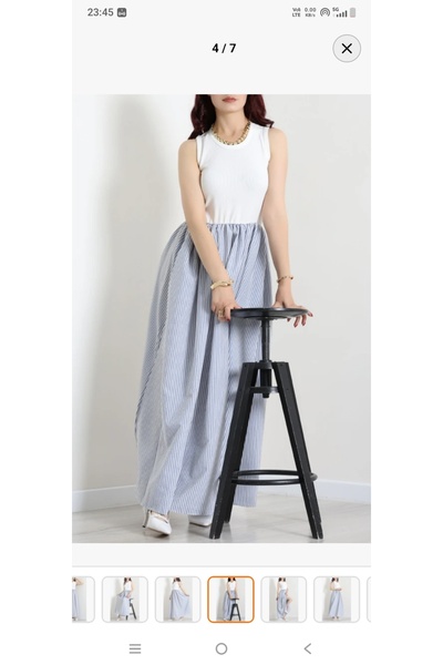 DAS KLEID Two Piece Look Dress Blue