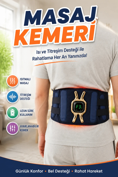 canrodi Heated Vibrating Massage Belt Multifunctional Waist and Body Support ...