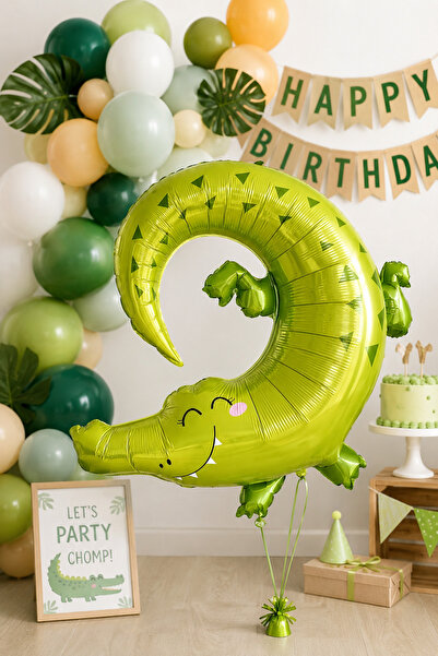 Atölye Mi Large Crocodile Foil Balloon 5162