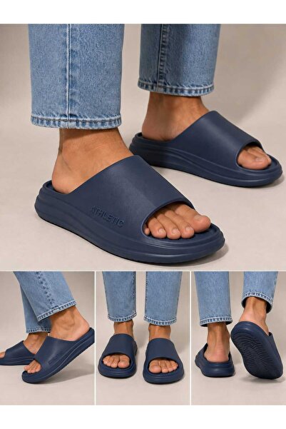 GEZER Dark Blue Eva Plastic Extra Light Anatomical Sole Men's Pool Beach Gym ...
