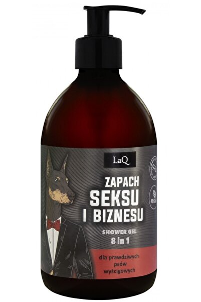 LAQ Doberman cu parfum de sex și afaceri - gel de duș 8 în 1 500 ml NEGRU MAT...
