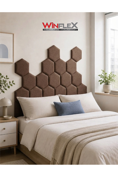 WİNFLEX 40x50Cm Altıgen Kumaş Kaplı Akustik Panel (1 ADET)