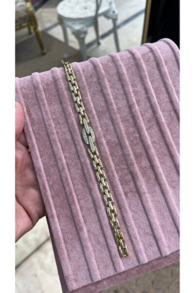 XP XUPİNG Trendy Women's Bracelet with Zircon Stones in the Middle, Gold