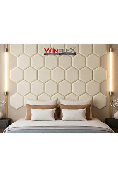 WİNFLEX 40x50Cm Altıgen Kumaş Kaplı Akustik Panel (1 ADET)
