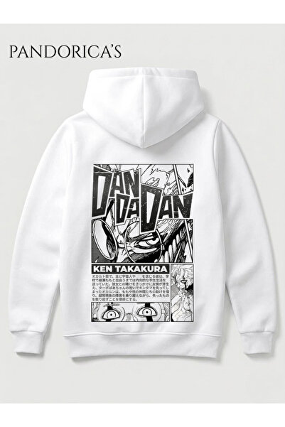 PANDORICA DANDADAN Anime Manga Tasarımı Yazılı Sırt Baskılı Unisex Kapüşonlu ...