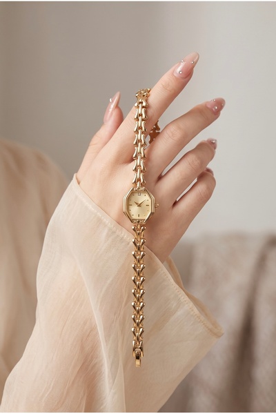 KLISHE Butik Women's Steel Watch Minimal Gold Color Vintage Old Money Luxury ...