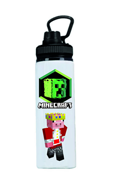DKDZ SHOP Mine-Craft Printed Metal Water Bottle - 800ml