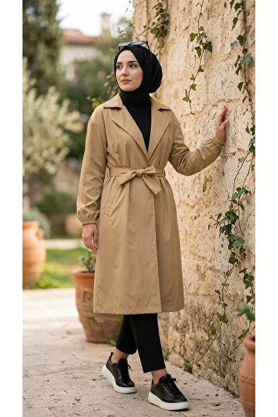 HANEDAN TESETTÜR Belden Tie-Up Balloon Sleeve Water and Wind Proof Trench