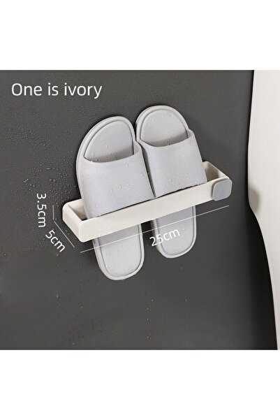 choice2 white C2228B Bathroom Slipper Shelf No Punching Wall Mounted One Piec...