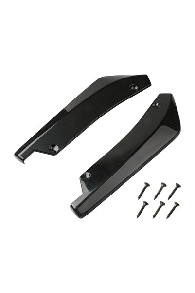 Choice1 black Car Front Rear Bumper Scratch Protector Strip Lip Spoiler Diffu...