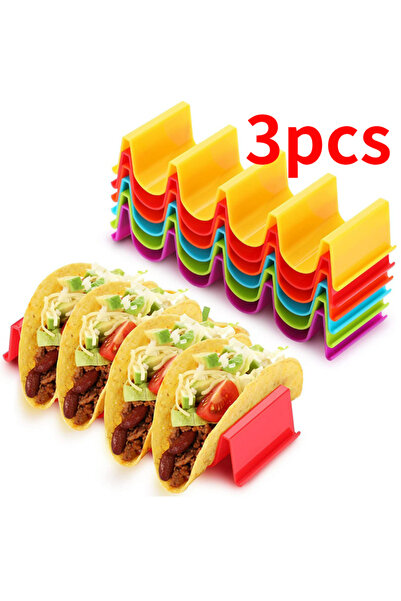Choice 3pcs random 1/6pcs Taco Holders Colorful Mexican Food Hard Stand Holds...