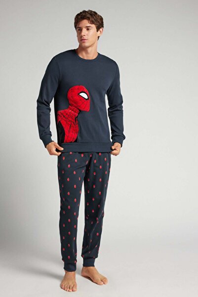 INTIMISSIMI Marvel Spider-Man Pamuklu Uzun Pijama