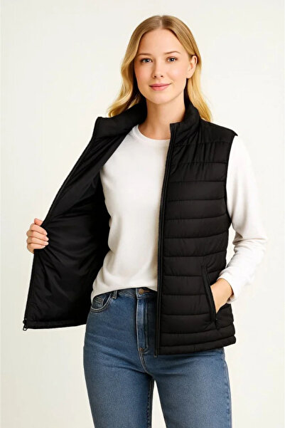 Generic Brand Inflatable Zippered Vest Water Repellent Quilted Lining Fabric ...