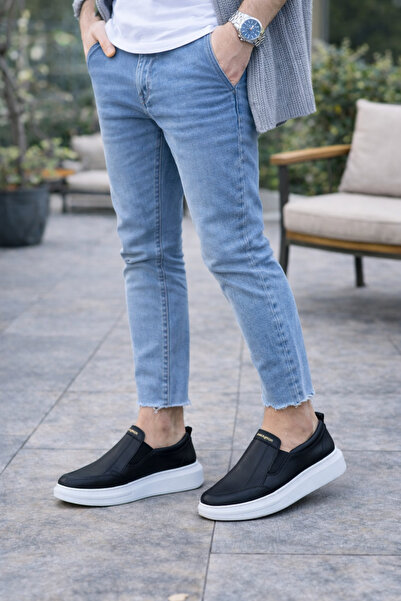 Zapatos JY049 Pantofi sport casual pentru bărbați, fără șireturi, CBT - Negru