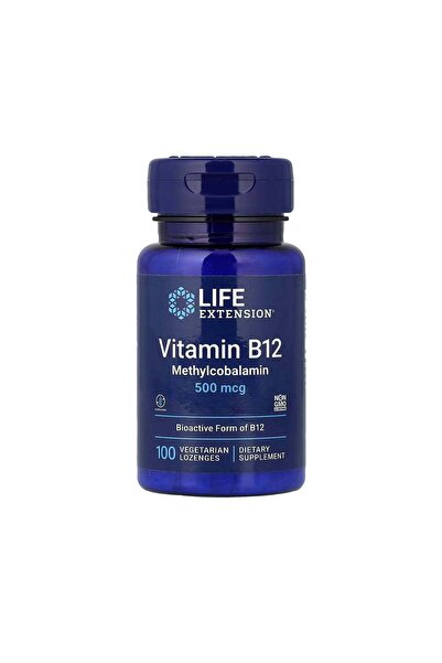 Life Extension Vitamin B12 Methylcobalamin 500 mcg - 100 Vegetarian Lozenges