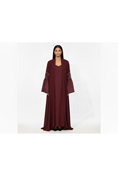 daal abaya عباءة حمراء منفوشة