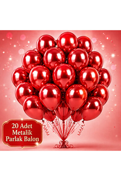 Doğasüs Metalik Parlak Balon Seti 20 li