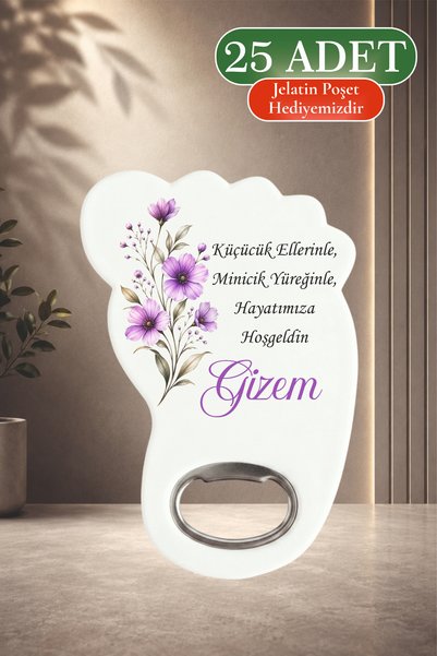 Poyraz Dijital Ayak Magnet Açacak, Yenidoğan, Doğum Günü, Bebek Mevlidi, Hast...