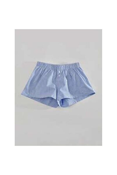 OEM Pantaloni scurți casual lejeri, cu imprimeu cu dungi țesute și nasturi, p...