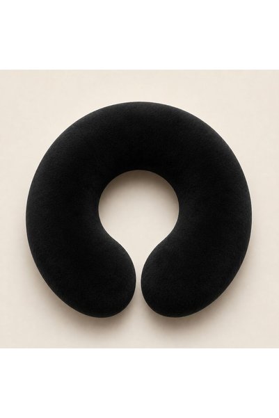 Perababy Adult Neck Pillow 35 cm Bagel Pillow Velboa Velvet Fabric Bead Fiber Filled