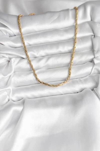 ForWhat Golden Brass Covered Style cm Women's Necklace for Elegant Necks